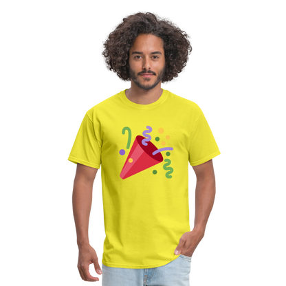 🎉 Party Popper (Twemoji) Unisex Classic T-Shirt - yellow