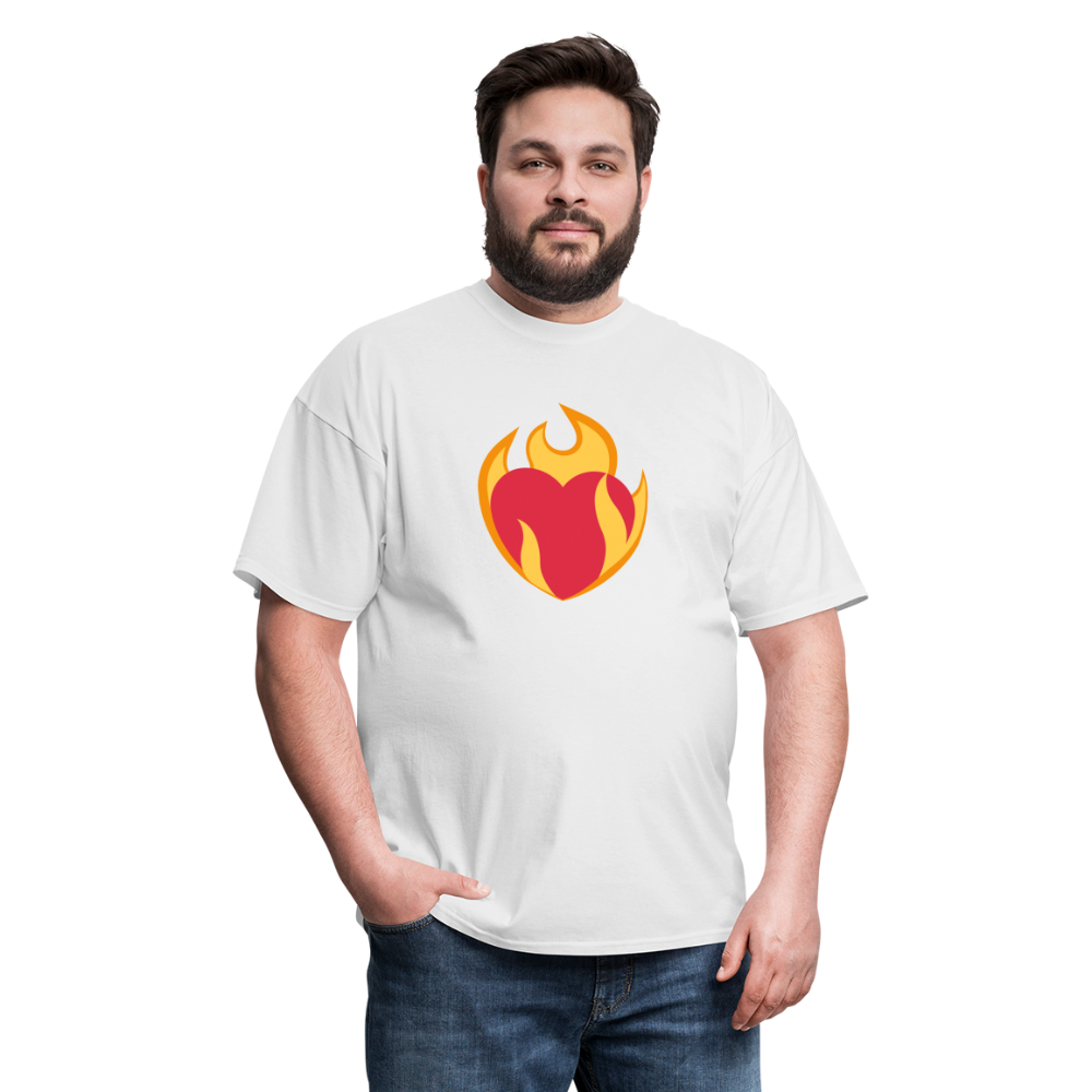 ❤️‍🔥 Heart on Fire (Twemoji) Unisex Classic T-Shirt - white