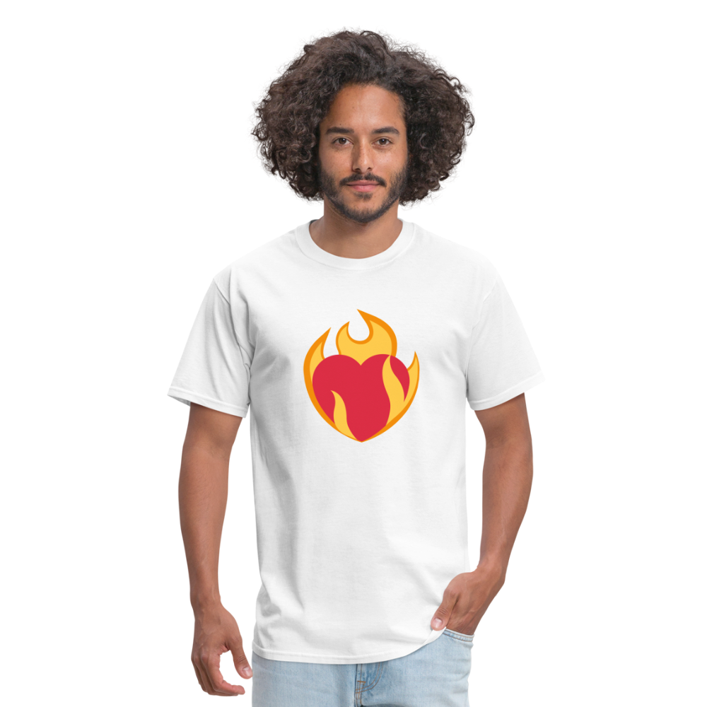 ❤️‍🔥 Heart on Fire (Twemoji) Unisex Classic T-Shirt - white