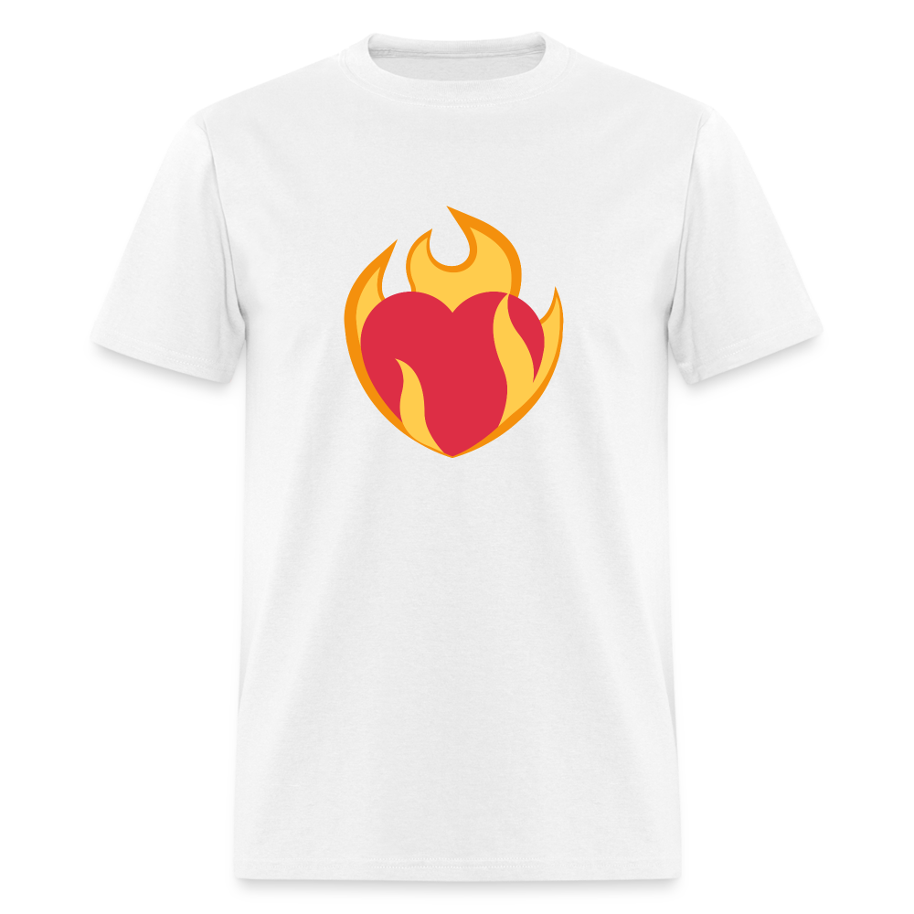 ❤️‍🔥 Heart on Fire (Twemoji) Unisex Classic T-Shirt - white