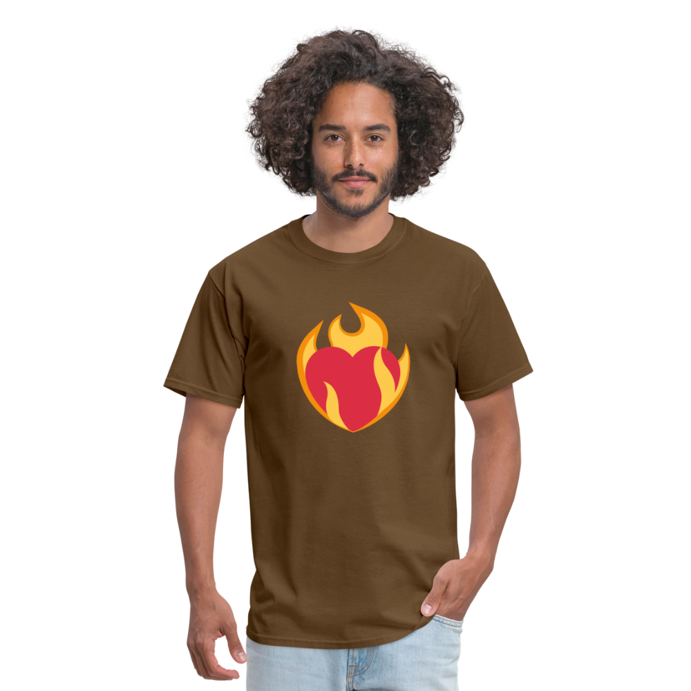 ❤️‍🔥 Heart on Fire (Twemoji) Unisex Classic T-Shirt - brown