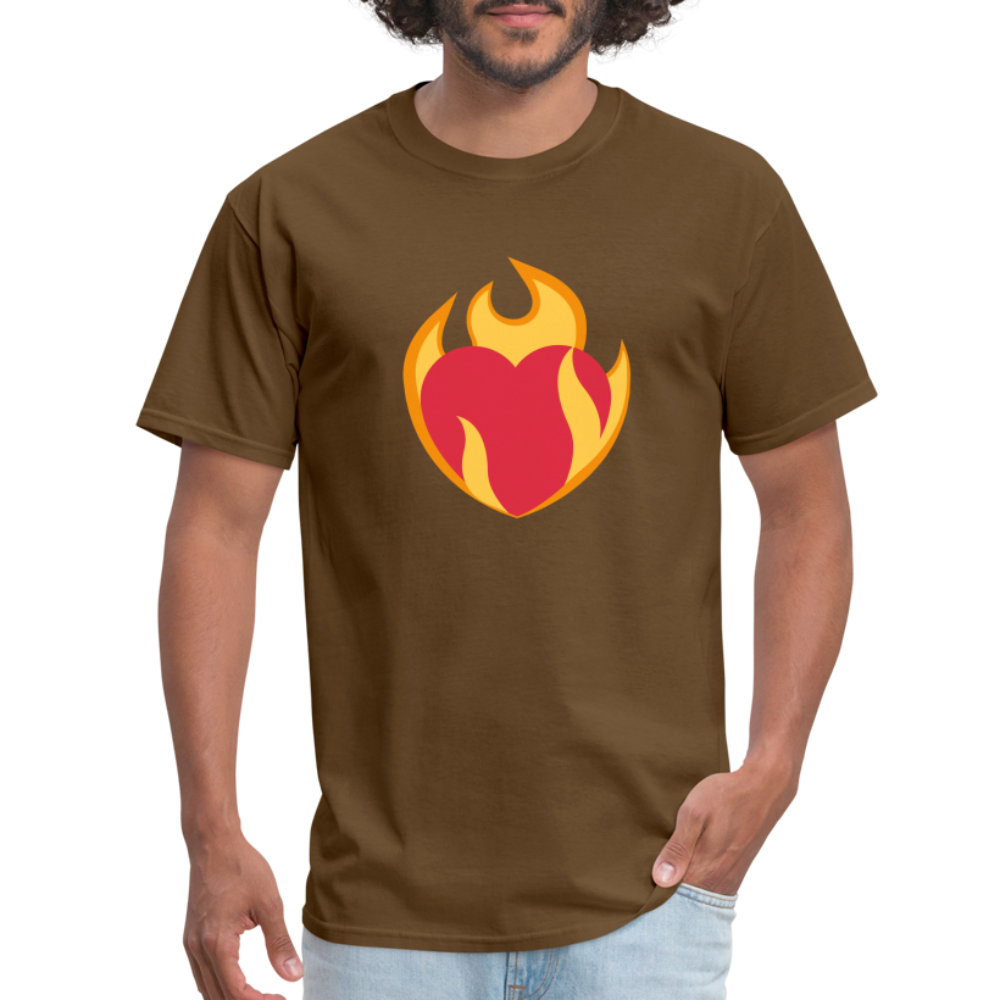 ❤️‍🔥 Heart on Fire (Twemoji) Unisex Classic T-Shirt - brown