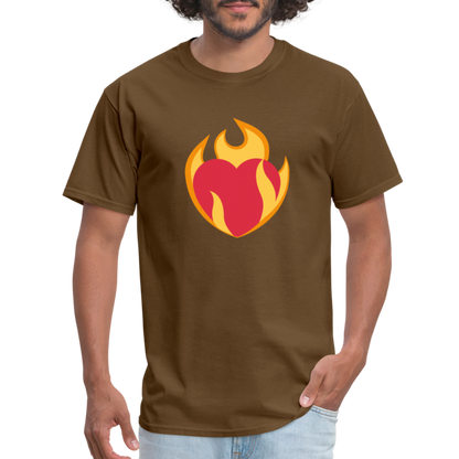 ❤️‍🔥 Heart on Fire (Twemoji) Unisex Classic T-Shirt - brown