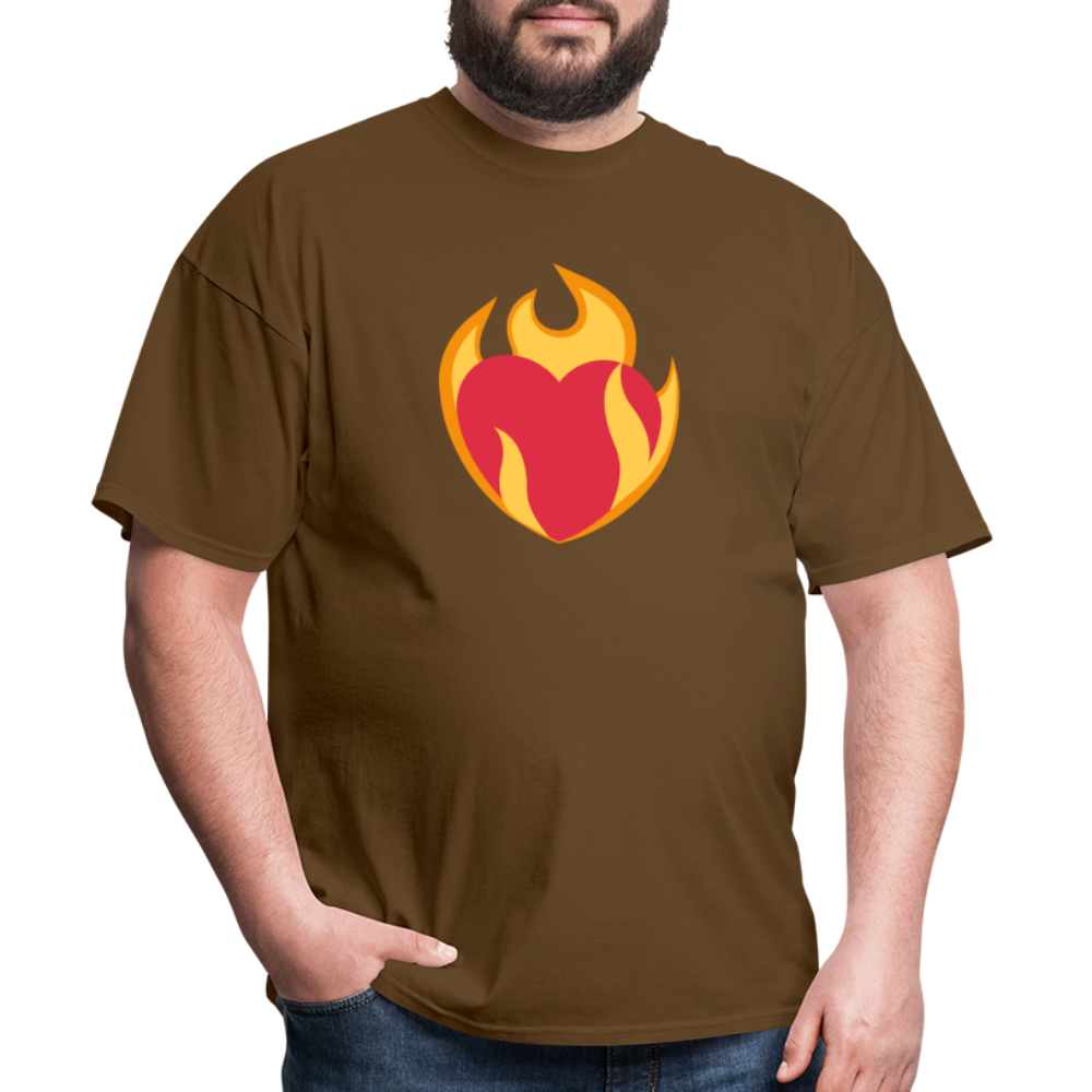 ❤️‍🔥 Heart on Fire (Twemoji) Unisex Classic T-Shirt - brown