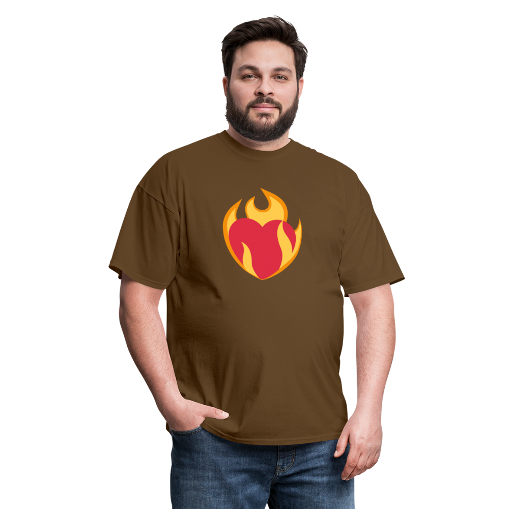 ❤️‍🔥 Heart on Fire (Twemoji) Unisex Classic T-Shirt - brown