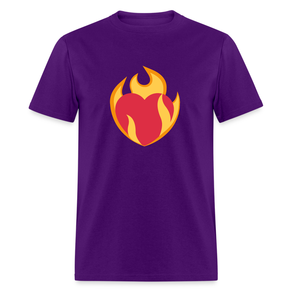 ❤️‍🔥 Heart on Fire (Twemoji) Unisex Classic T-Shirt - purple