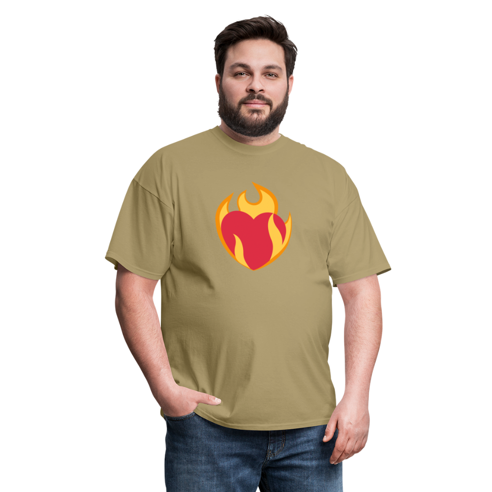 ❤️‍🔥 Heart on Fire (Twemoji) Unisex Classic T-Shirt - khaki