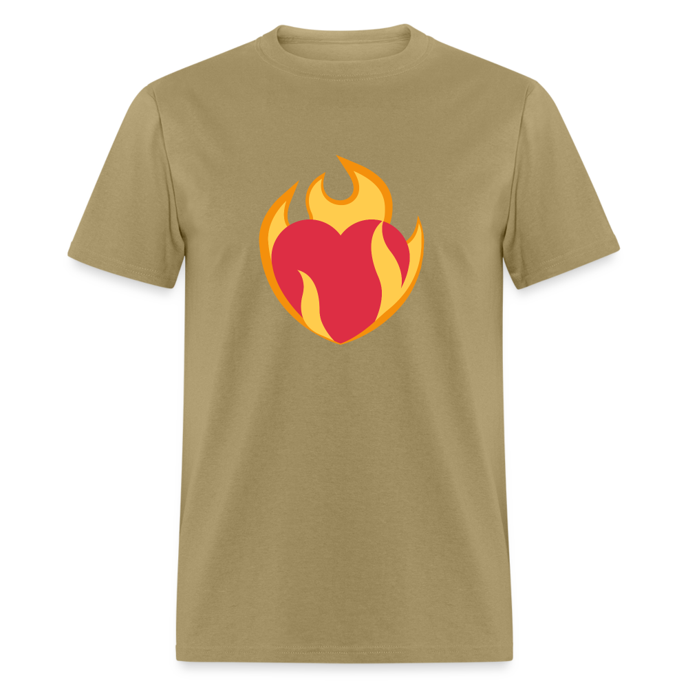 ❤️‍🔥 Heart on Fire (Twemoji) Unisex Classic T-Shirt - khaki