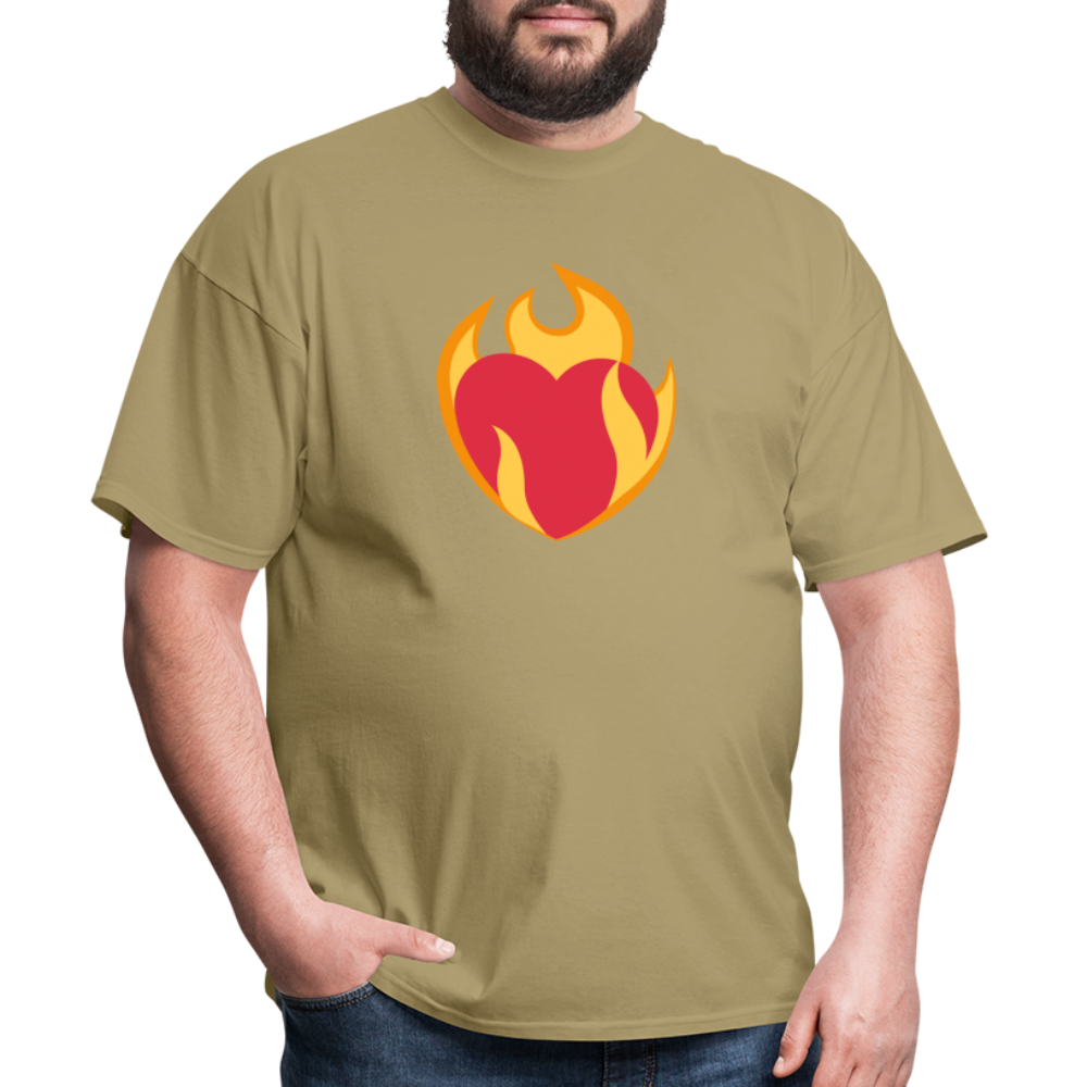 ❤️‍🔥 Heart on Fire (Twemoji) Unisex Classic T-Shirt - khaki