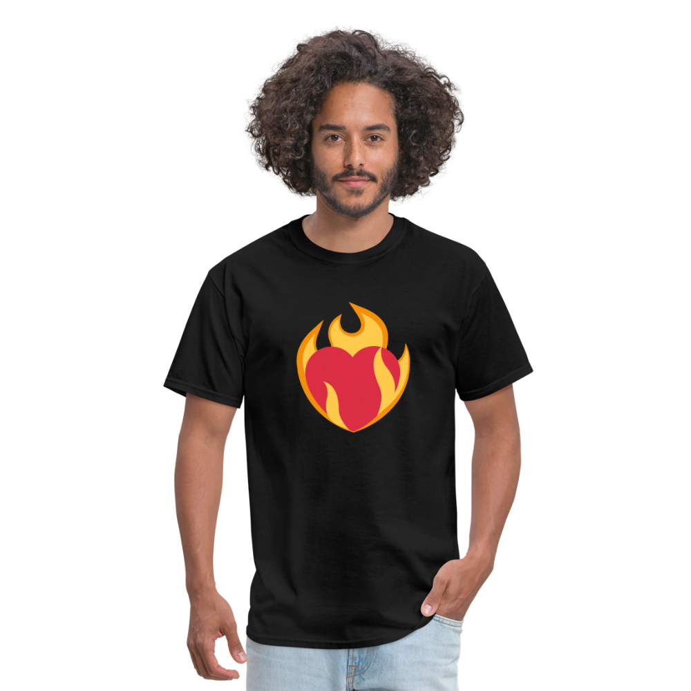 ❤️‍🔥 Heart on Fire (Twemoji) Unisex Classic T-Shirt - black