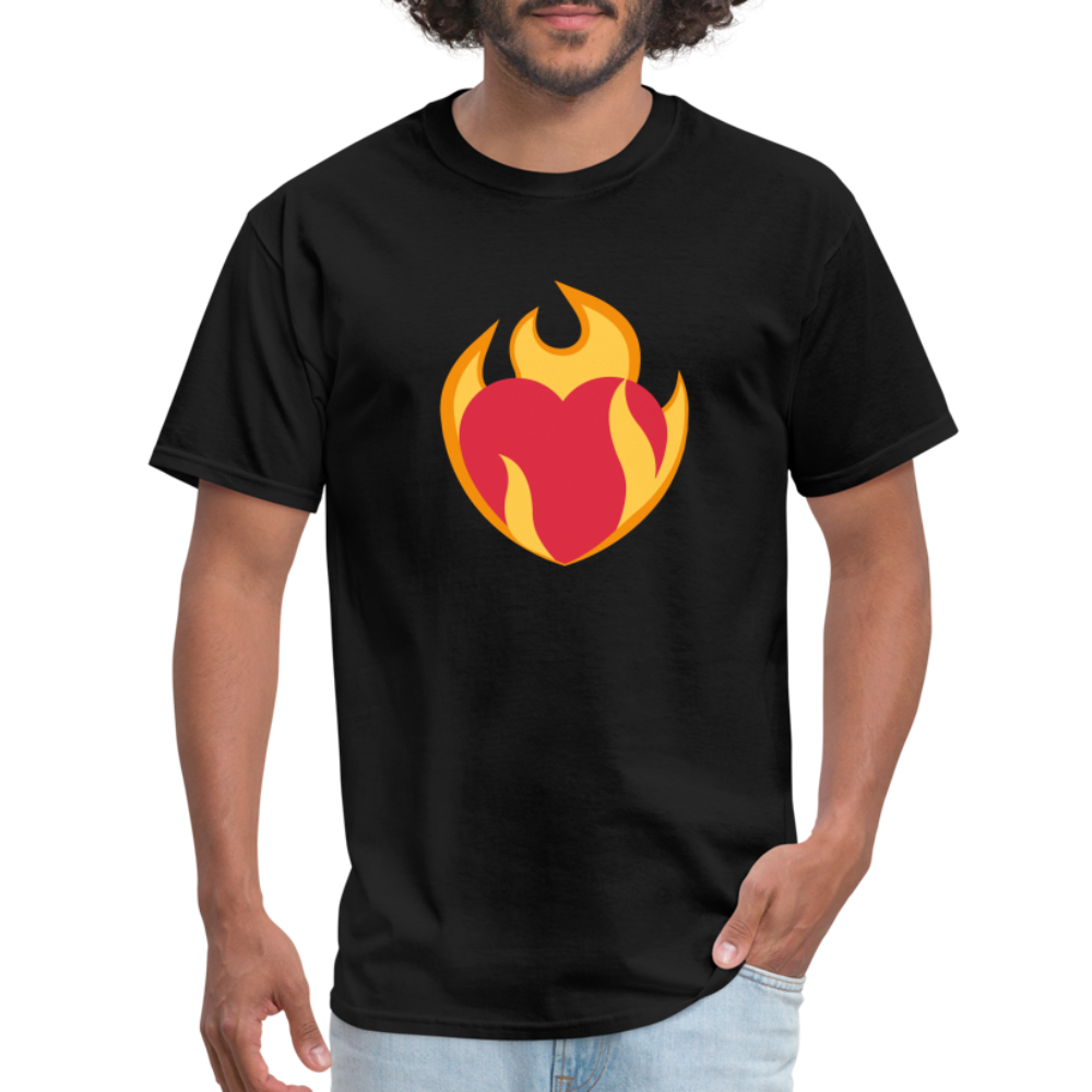 ❤️‍🔥 Heart on Fire (Twemoji) Unisex Classic T-Shirt - black