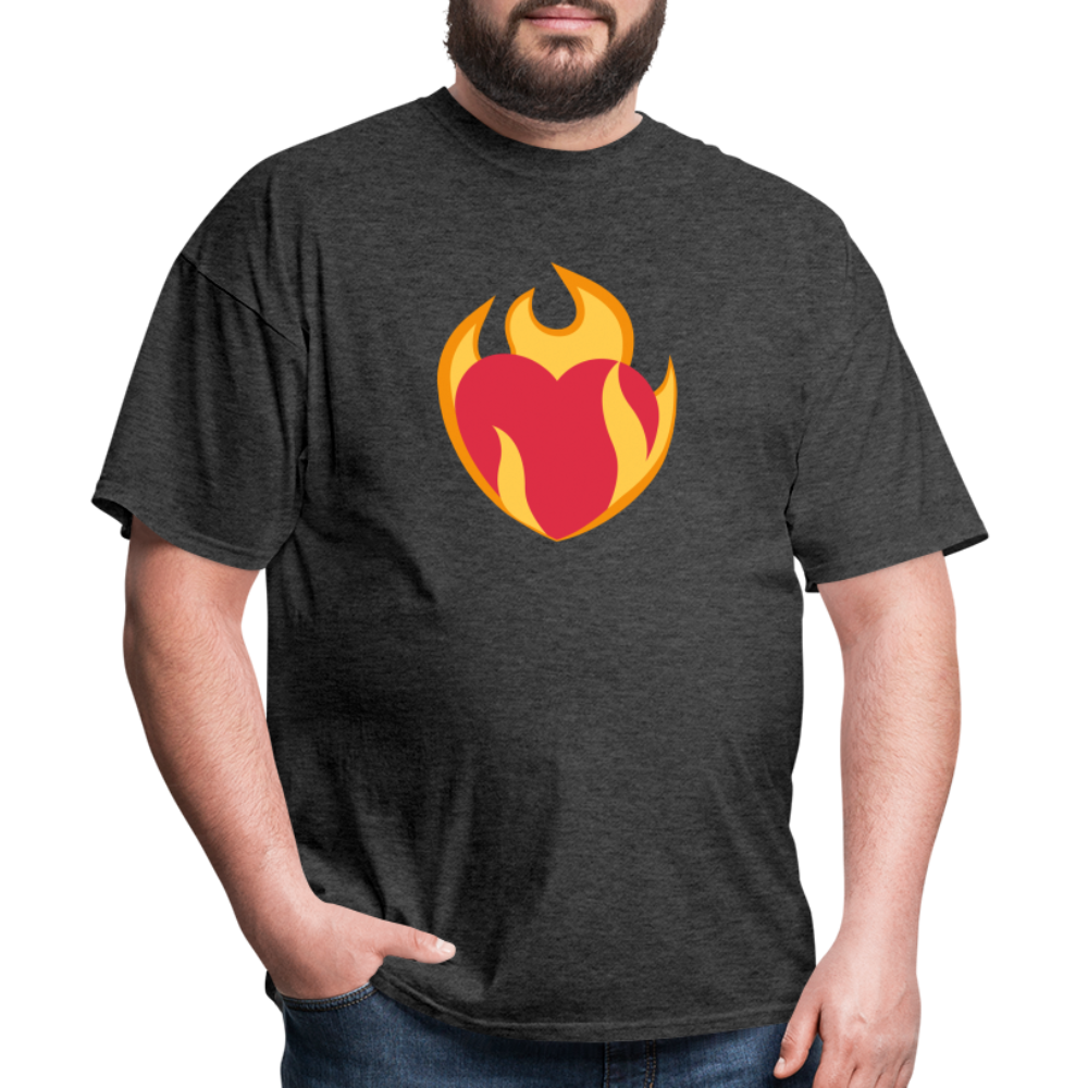 ❤️‍🔥 Heart on Fire (Twemoji) Unisex Classic T-Shirt - heather black