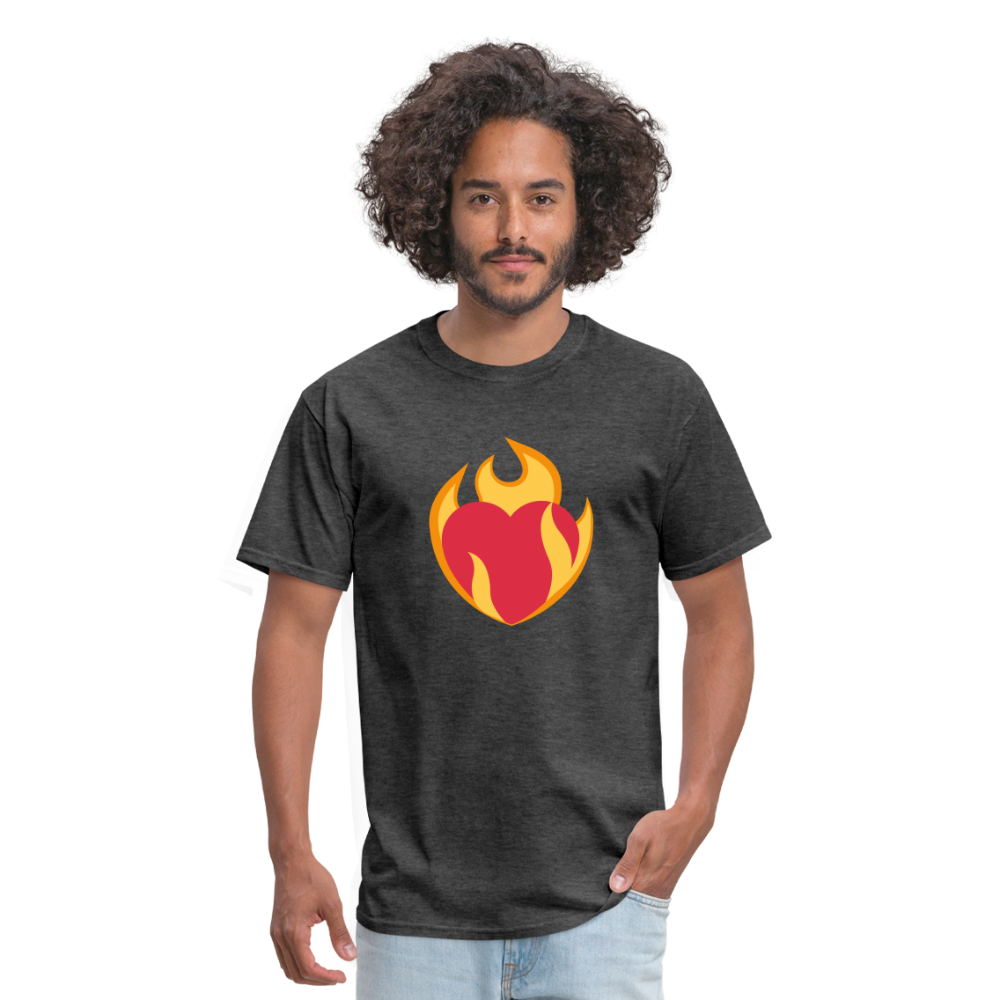 ❤️‍🔥 Heart on Fire (Twemoji) Unisex Classic T-Shirt - heather black