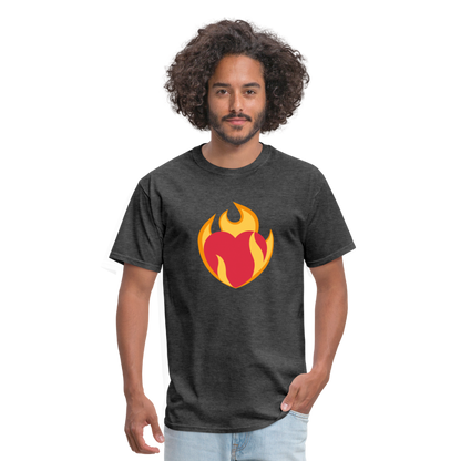 ❤️‍🔥 Heart on Fire (Twemoji) Unisex Classic T-Shirt - heather black