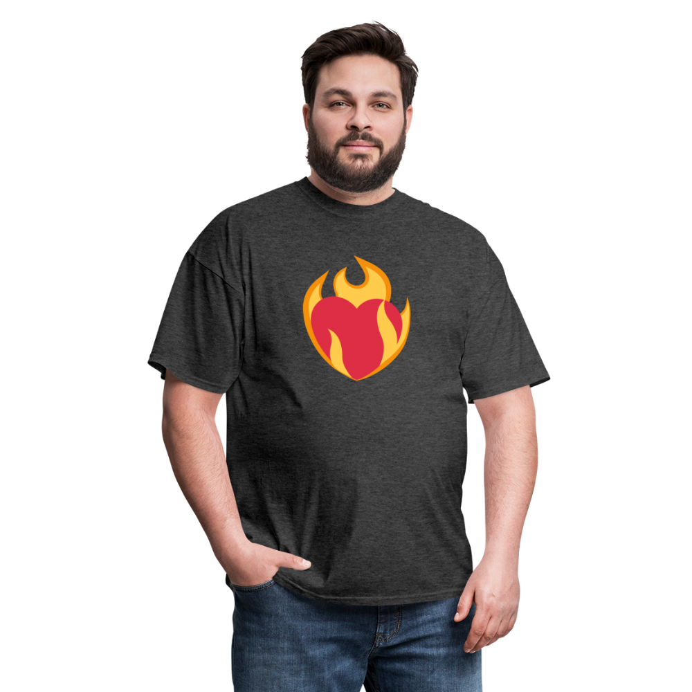 ❤️‍🔥 Heart on Fire (Twemoji) Unisex Classic T-Shirt - heather black