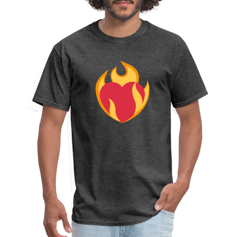 ❤️‍🔥 Heart on Fire (Twemoji) Unisex Classic T-Shirt - heather black