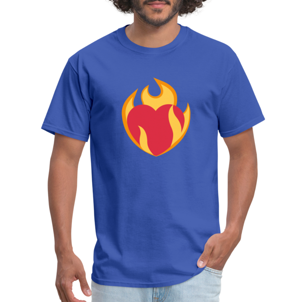 ❤️‍🔥 Heart on Fire (Twemoji) Unisex Classic T-Shirt - royal blue