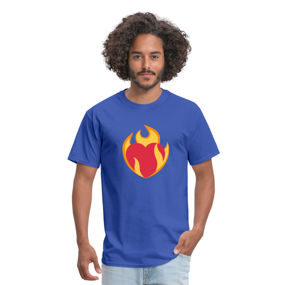 ❤️‍🔥 Heart on Fire (Twemoji) Unisex Classic T-Shirt - royal blue