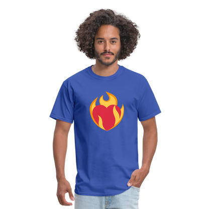 ❤️‍🔥 Heart on Fire (Twemoji) Unisex Classic T-Shirt - royal blue