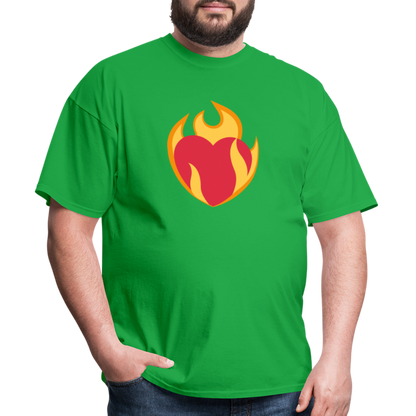 ❤️‍🔥 Heart on Fire (Twemoji) Unisex Classic T-Shirt - bright green