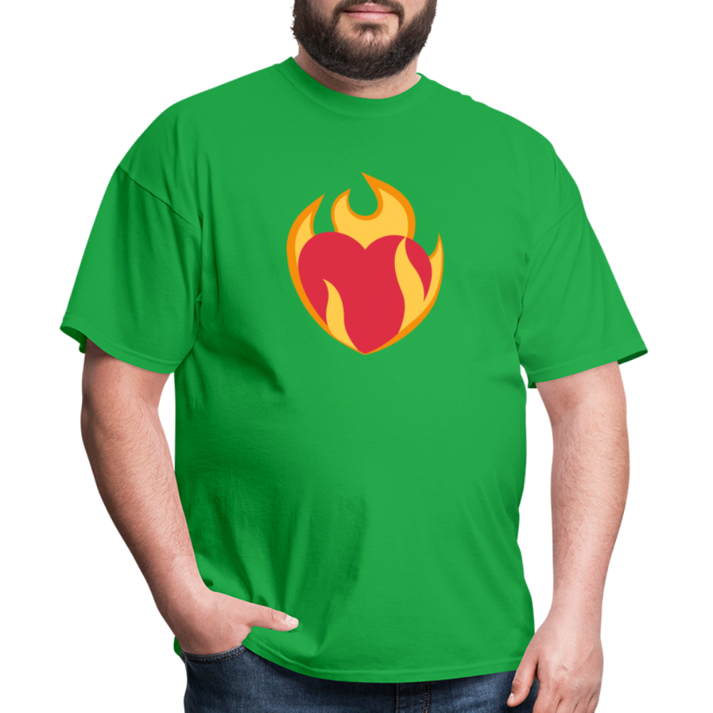 ❤️‍🔥 Heart on Fire (Twemoji) Unisex Classic T-Shirt - bright green