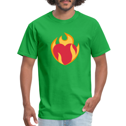 ❤️‍🔥 Heart on Fire (Twemoji) Unisex Classic T-Shirt - bright green