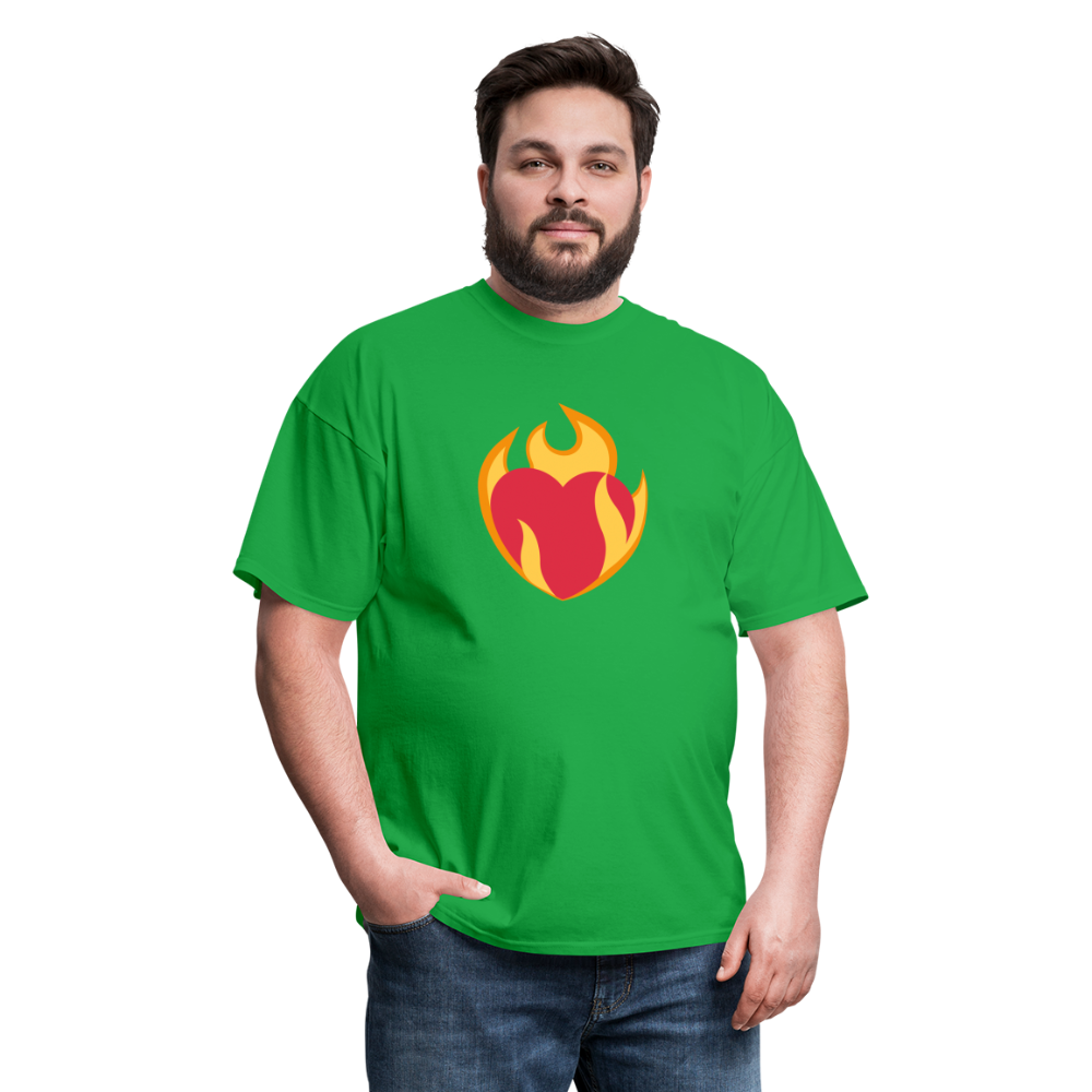 ❤️‍🔥 Heart on Fire (Twemoji) Unisex Classic T-Shirt - bright green