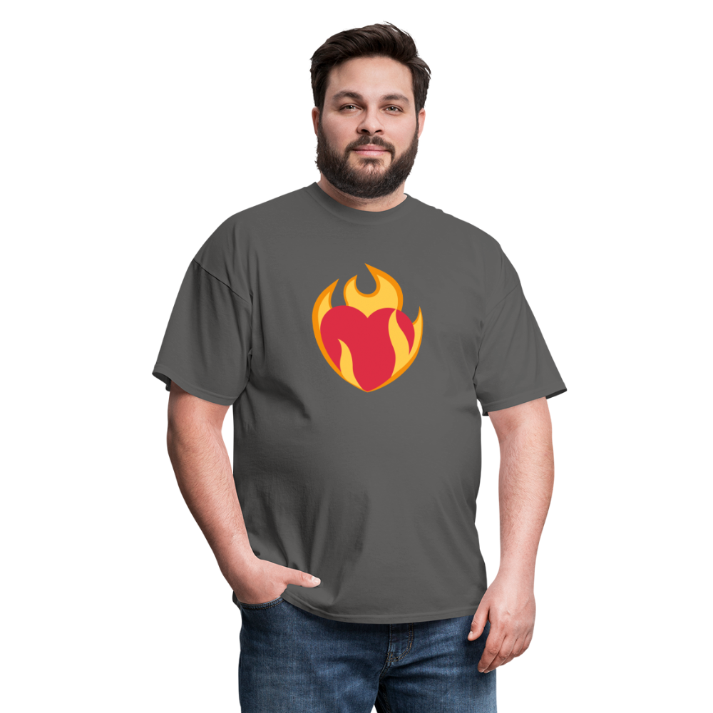 ❤️‍🔥 Heart on Fire (Twemoji) Unisex Classic T-Shirt - charcoal