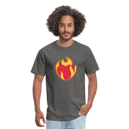 ❤️‍🔥 Heart on Fire (Twemoji) Unisex Classic T-Shirt - charcoal