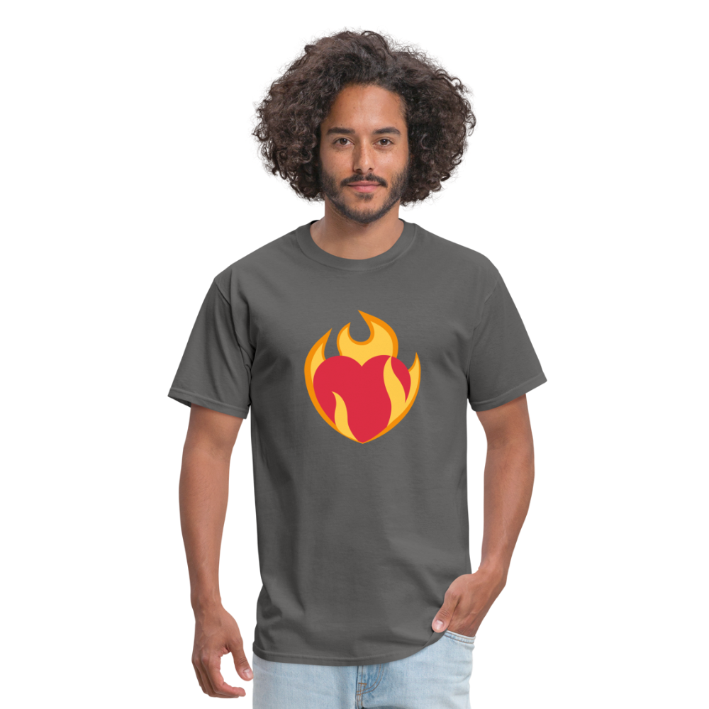 ❤️‍🔥 Heart on Fire (Twemoji) Unisex Classic T-Shirt - charcoal