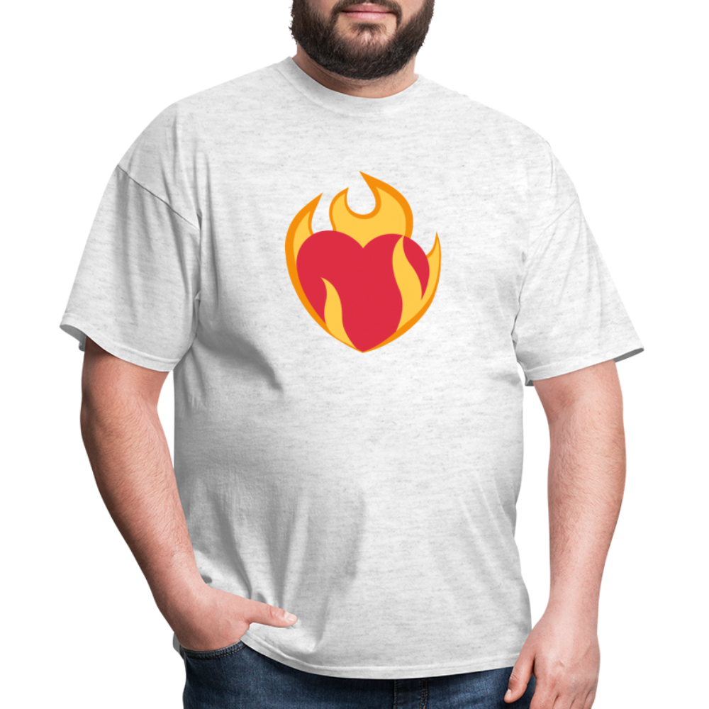 ❤️‍🔥 Heart on Fire (Twemoji) Unisex Classic T-Shirt - light heather gray