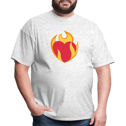 ❤️‍🔥 Heart on Fire (Twemoji) Unisex Classic T-Shirt - light heather gray