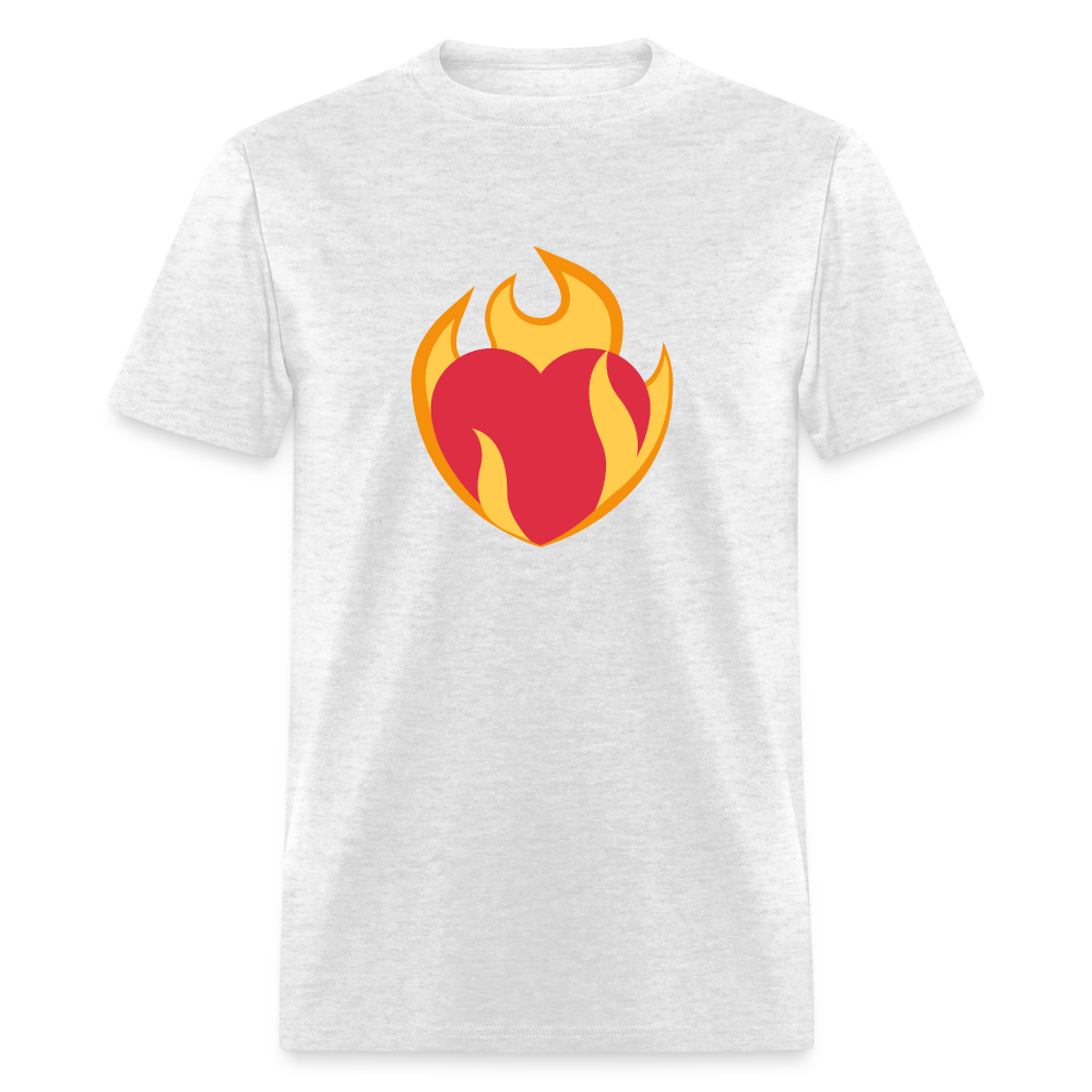 ❤️‍🔥 Heart on Fire (Twemoji) Unisex Classic T-Shirt - light heather gray