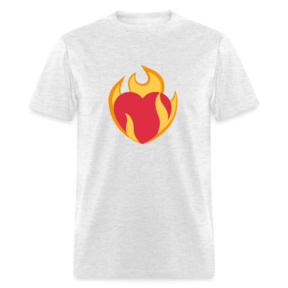 ❤️‍🔥 Heart on Fire (Twemoji) Unisex Classic T-Shirt - light heather gray