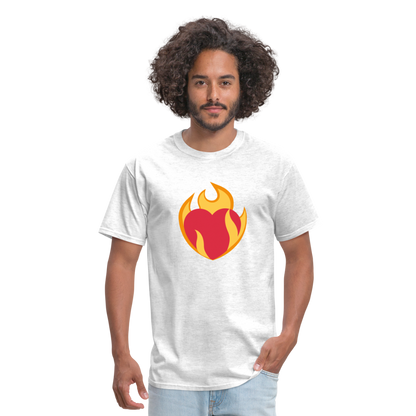 ❤️‍🔥 Heart on Fire (Twemoji) Unisex Classic T-Shirt - light heather gray