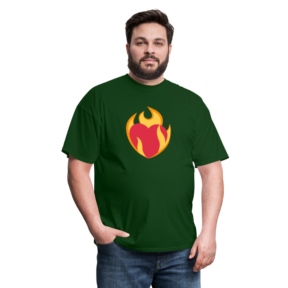 ❤️‍🔥 Heart on Fire (Twemoji) Unisex Classic T-Shirt - forest green