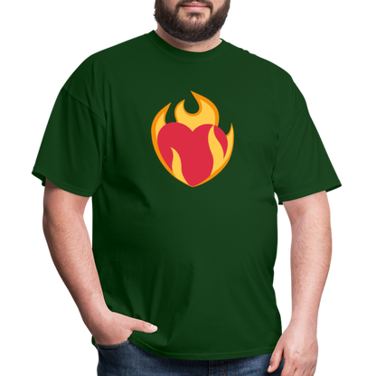 ❤️‍🔥 Heart on Fire (Twemoji) Unisex Classic T-Shirt - forest green