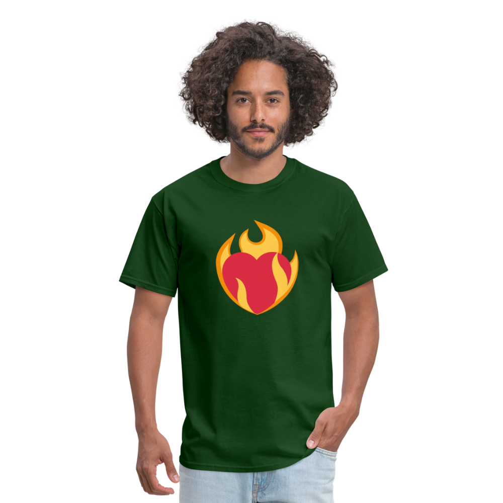 ❤️‍🔥 Heart on Fire (Twemoji) Unisex Classic T-Shirt - forest green