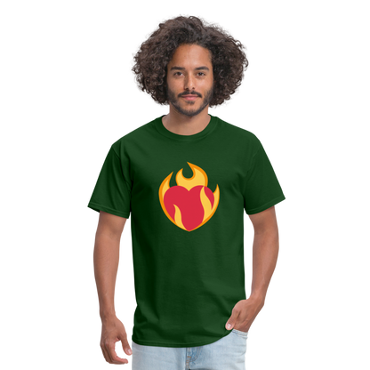 ❤️‍🔥 Heart on Fire (Twemoji) Unisex Classic T-Shirt - forest green