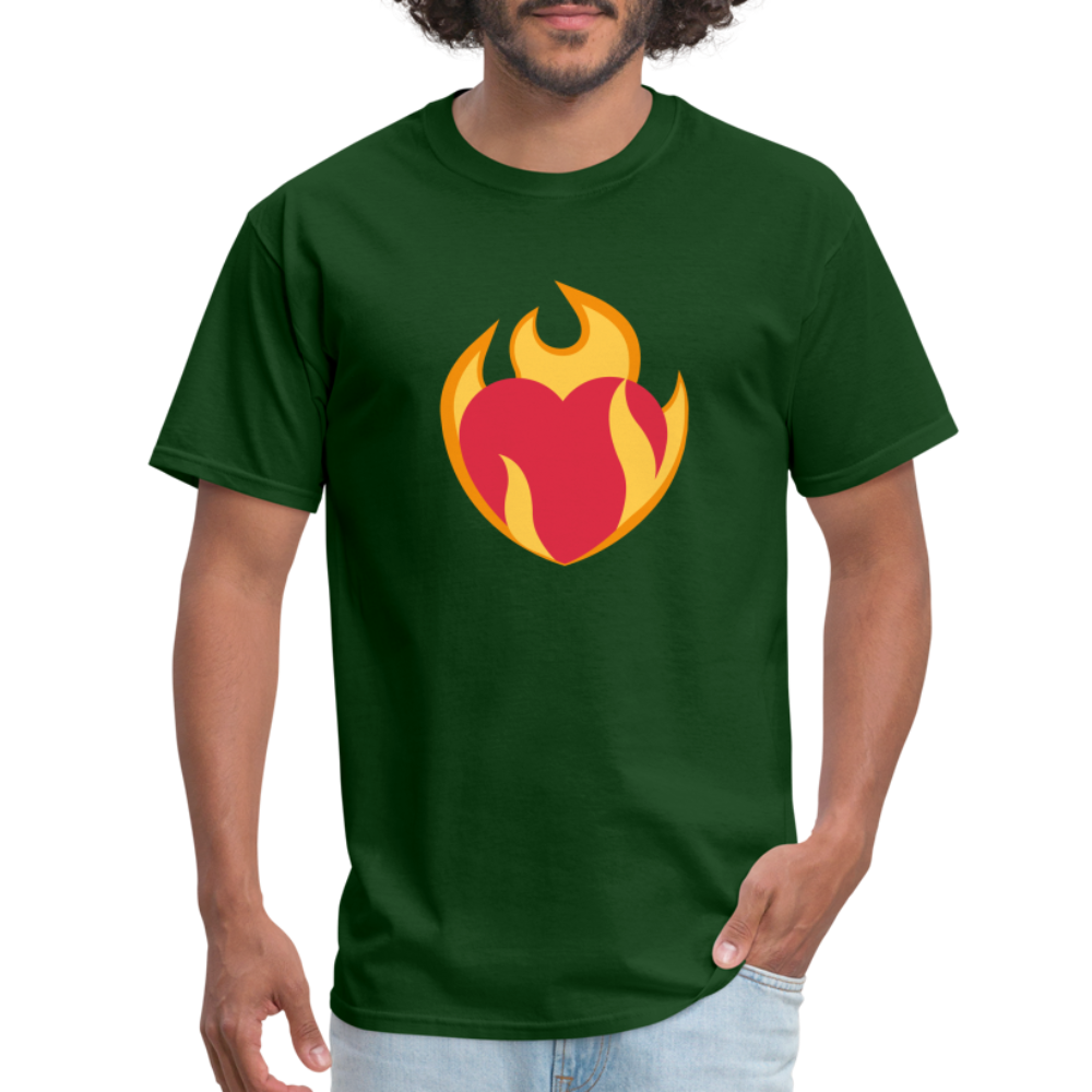 ❤️‍🔥 Heart on Fire (Twemoji) Unisex Classic T-Shirt - forest green