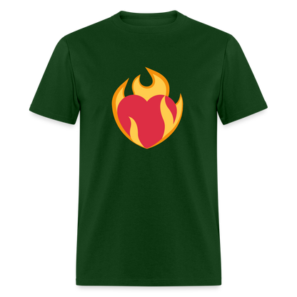 ❤️‍🔥 Heart on Fire (Twemoji) Unisex Classic T-Shirt - forest green