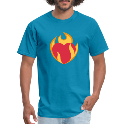 ❤️‍🔥 Heart on Fire (Twemoji) Unisex Classic T-Shirt - turquoise