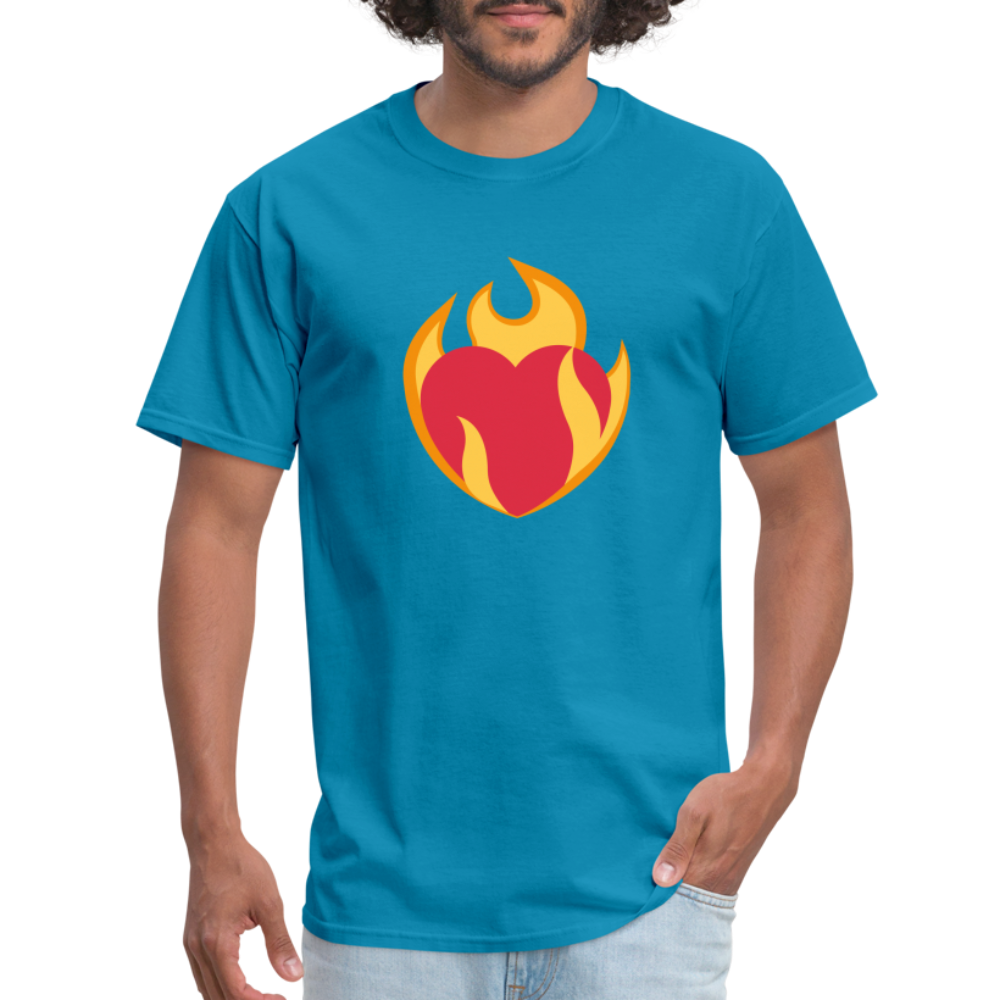 ❤️‍🔥 Heart on Fire (Twemoji) Unisex Classic T-Shirt - turquoise