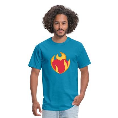 ❤️‍🔥 Heart on Fire (Twemoji) Unisex Classic T-Shirt - turquoise