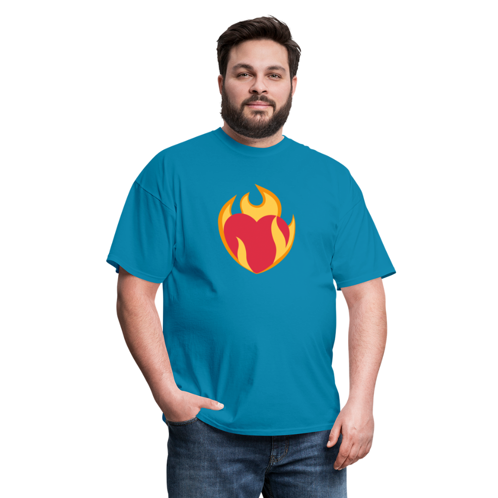 ❤️‍🔥 Heart on Fire (Twemoji) Unisex Classic T-Shirt - turquoise