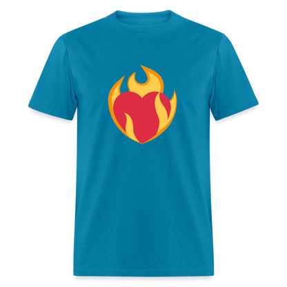 ❤️‍🔥 Heart on Fire (Twemoji) Unisex Classic T-Shirt - turquoise