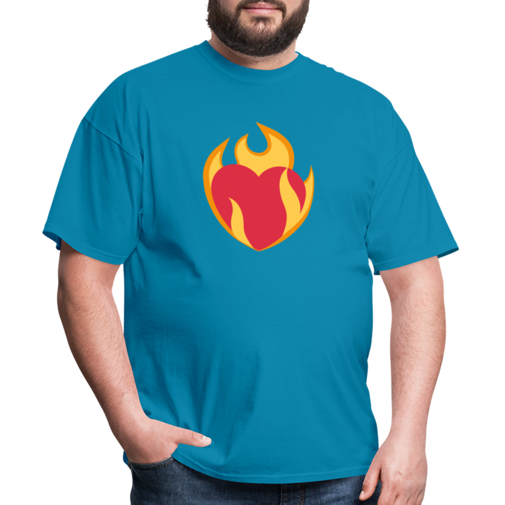 ❤️‍🔥 Heart on Fire (Twemoji) Unisex Classic T-Shirt - turquoise