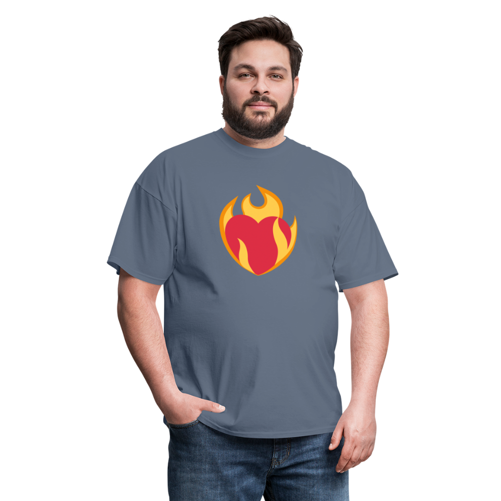 ❤️‍🔥 Heart on Fire (Twemoji) Unisex Classic T-Shirt - denim