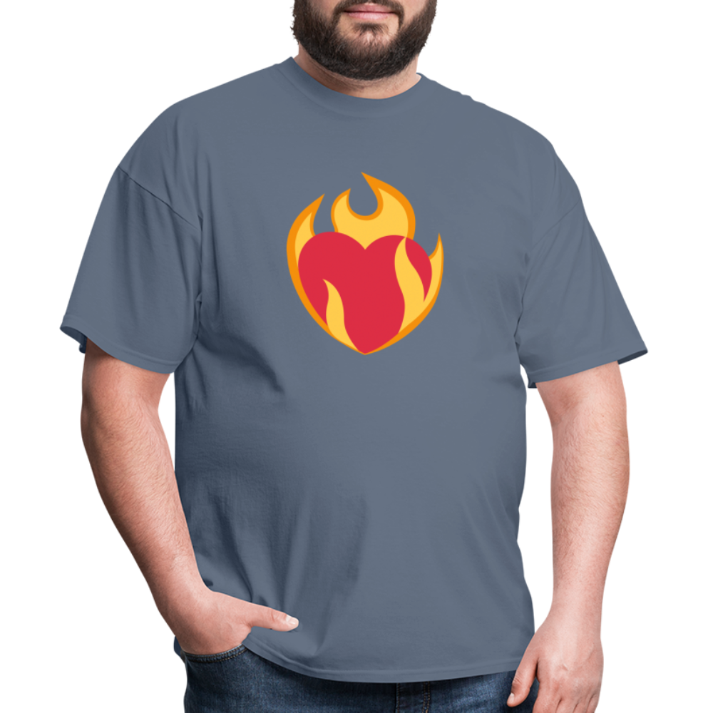 ❤️‍🔥 Heart on Fire (Twemoji) Unisex Classic T-Shirt - denim