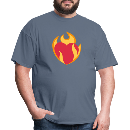 ❤️‍🔥 Heart on Fire (Twemoji) Unisex Classic T-Shirt - denim